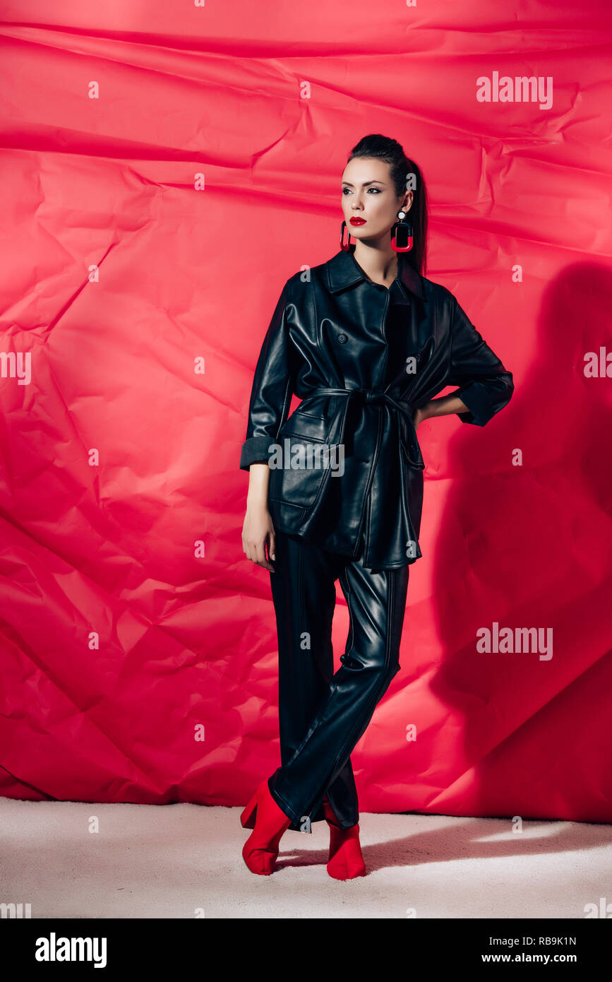 Black leather suit hi-res stock photography and images - Alamy