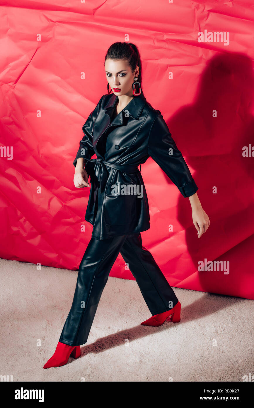 Black leather suit hi-res stock photography and images - Alamy