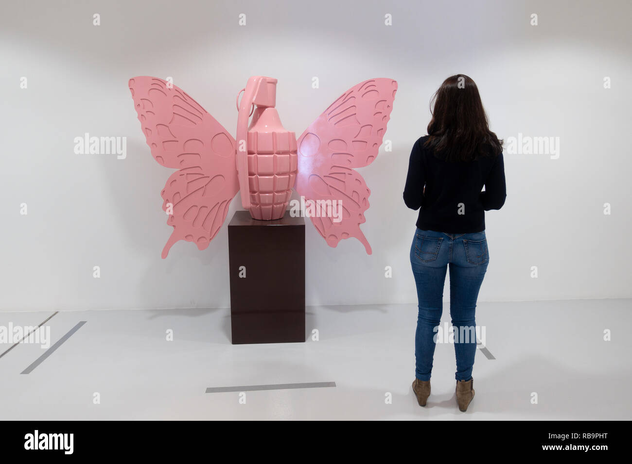 Untitled sculpture by Erinc Seymen at Mathaf: Arab Museum of Modern Art, Doha, Qatar. Stock Photo