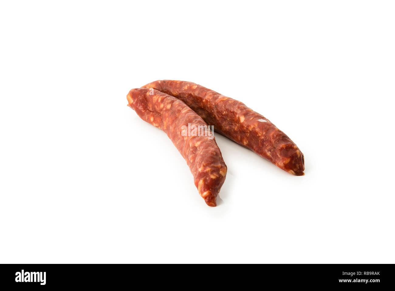 Südtiroler Hirschbeißer aus Schweine- und Hirschfleisch, luftgetrocknet Stock Photo