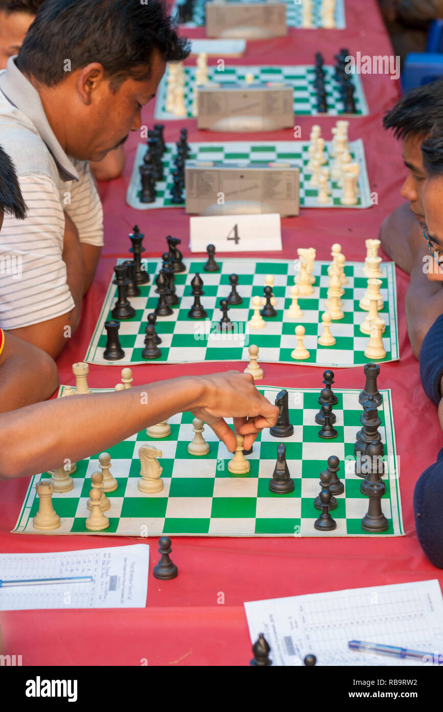 local men play chess in the street of the Bhaktapur, Nepal, Asia Stock  Photo - Alamy