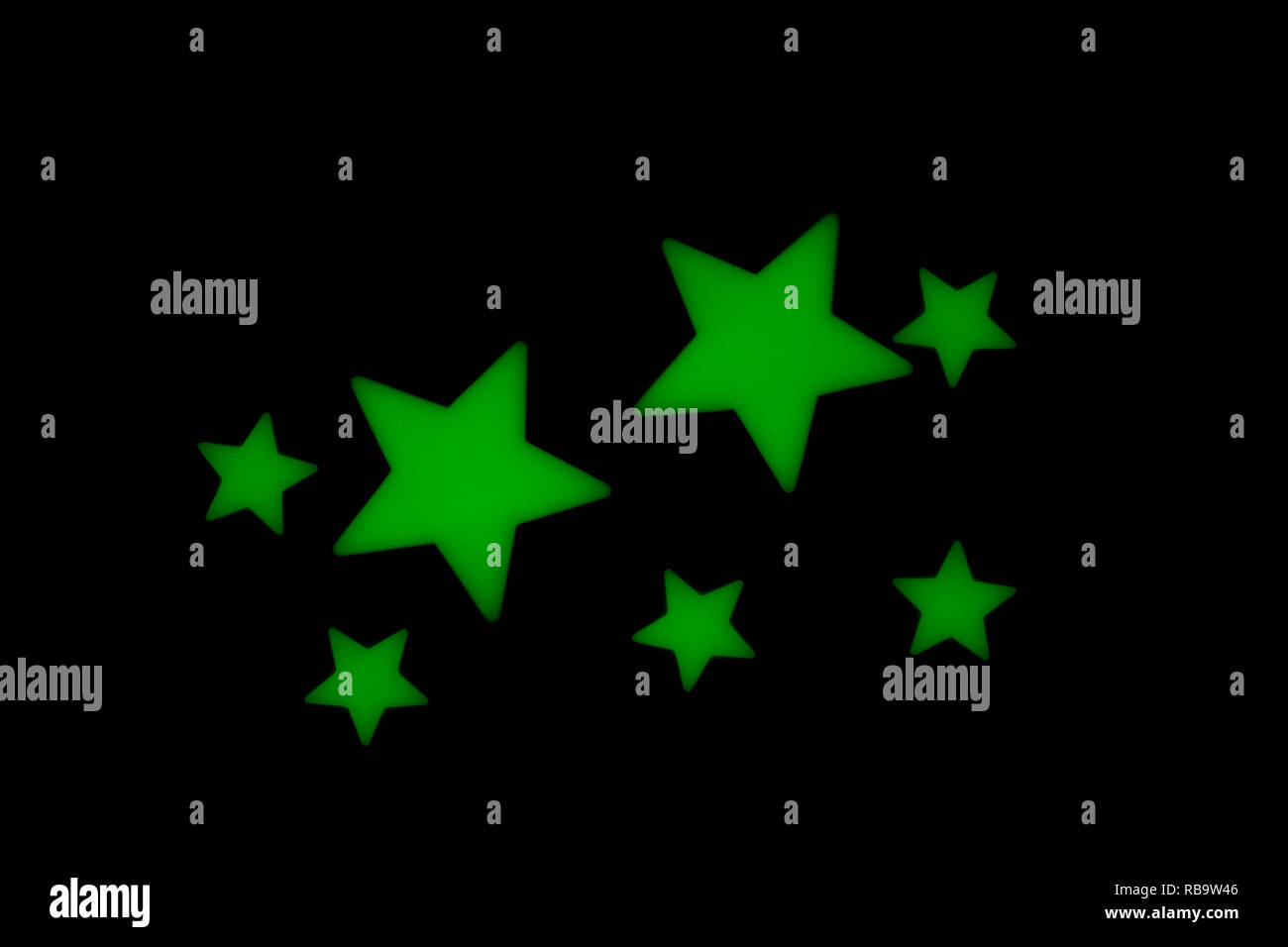 Green Glow In The Dark Stars For Ceiling Or Wall Stickers
