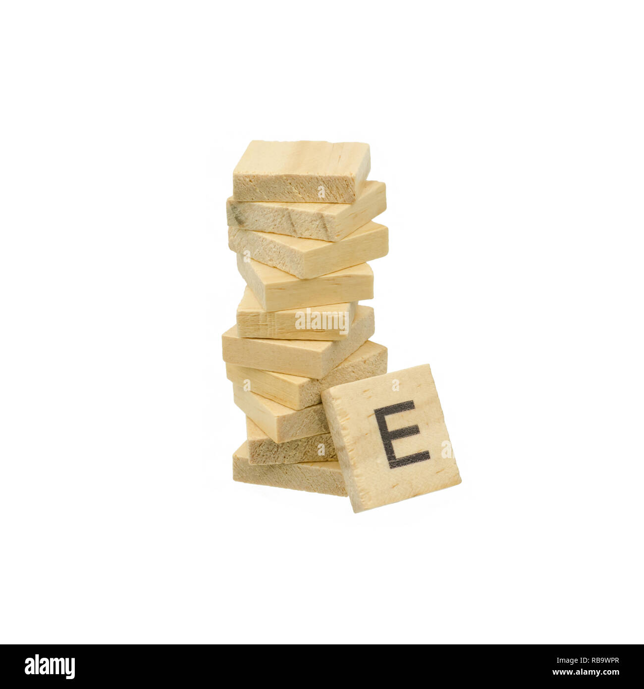 Text wooden blocks isolated on white background Stock Photo - Alamy