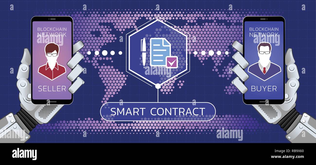 Smart Contract Stock Vector