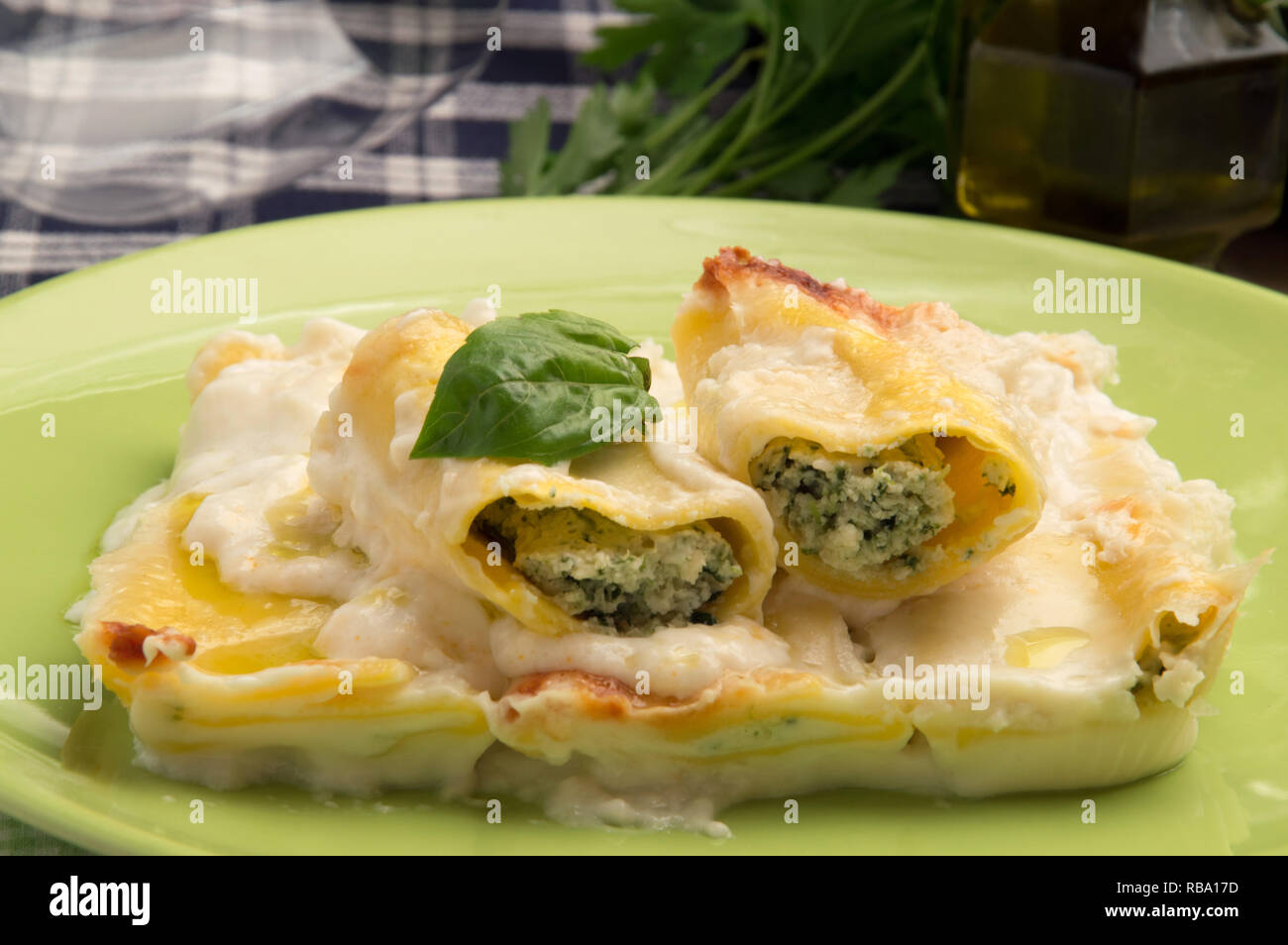 Italian food - Cannelloni Stock Photo - Alamy