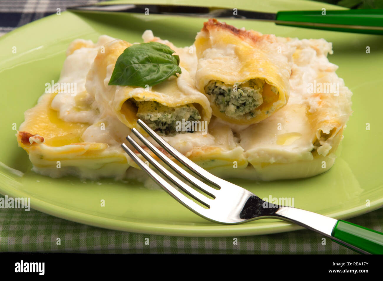 Italian food Cannelloni Stock Photo Alamy