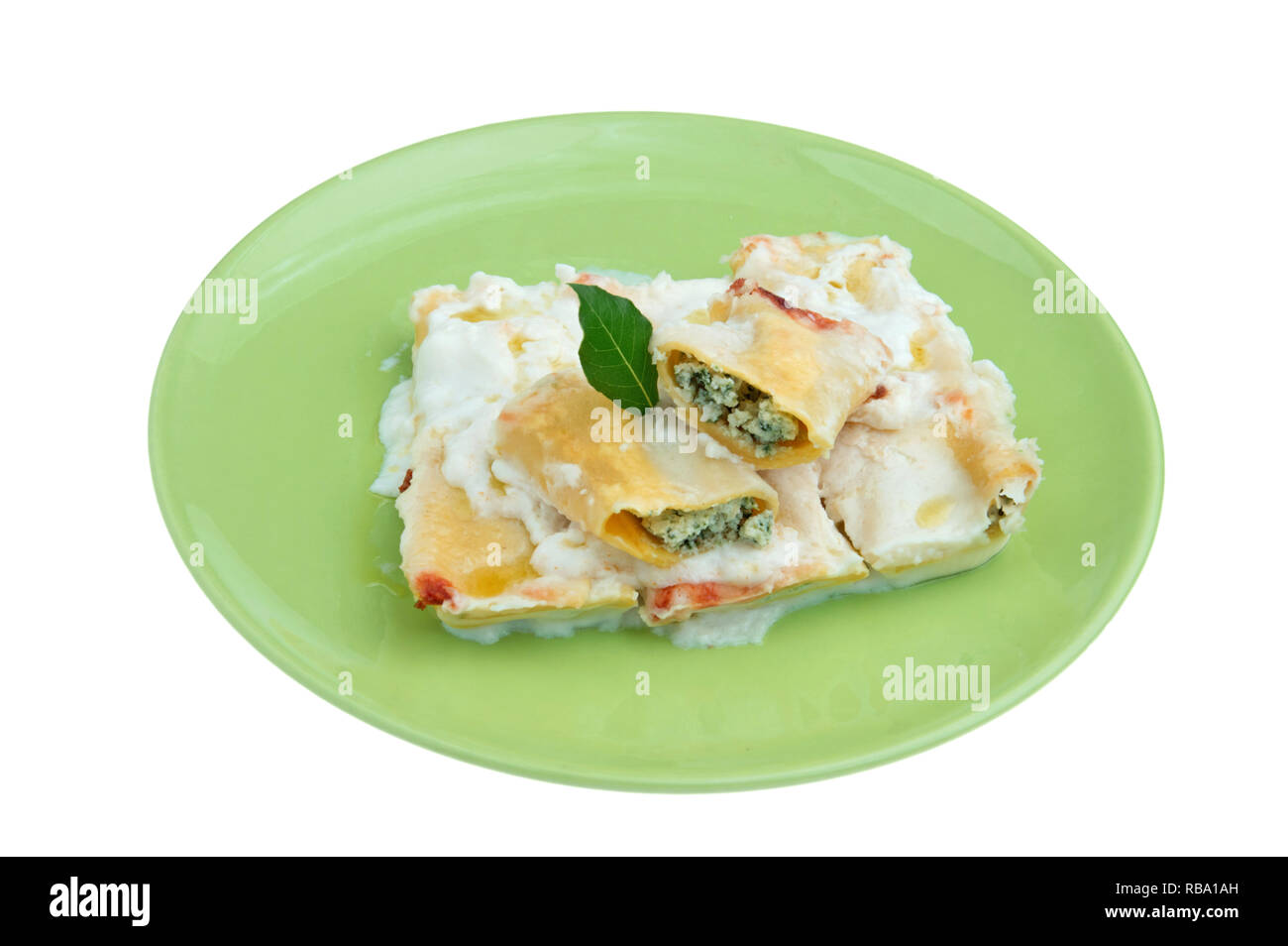 Italian food - Cannelloni Stock Photo