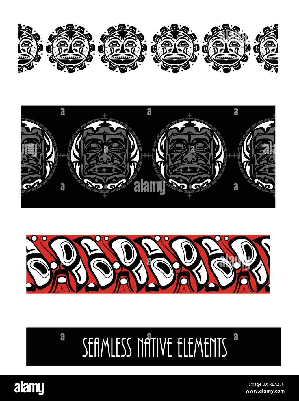 Vector illustration abstract native north american seamless pattern ...