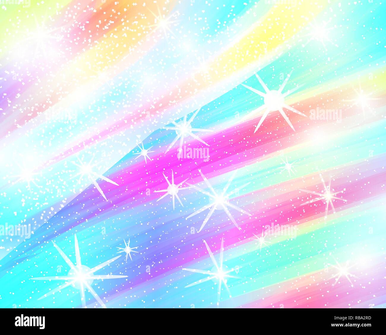 Unicorn rainbow background. Holographic sky in pastel color. Bright mermaid  pattern in princess colors. Vector illustration. Fantasy gradient colorful  Stock Vector Image & Art - Alamy