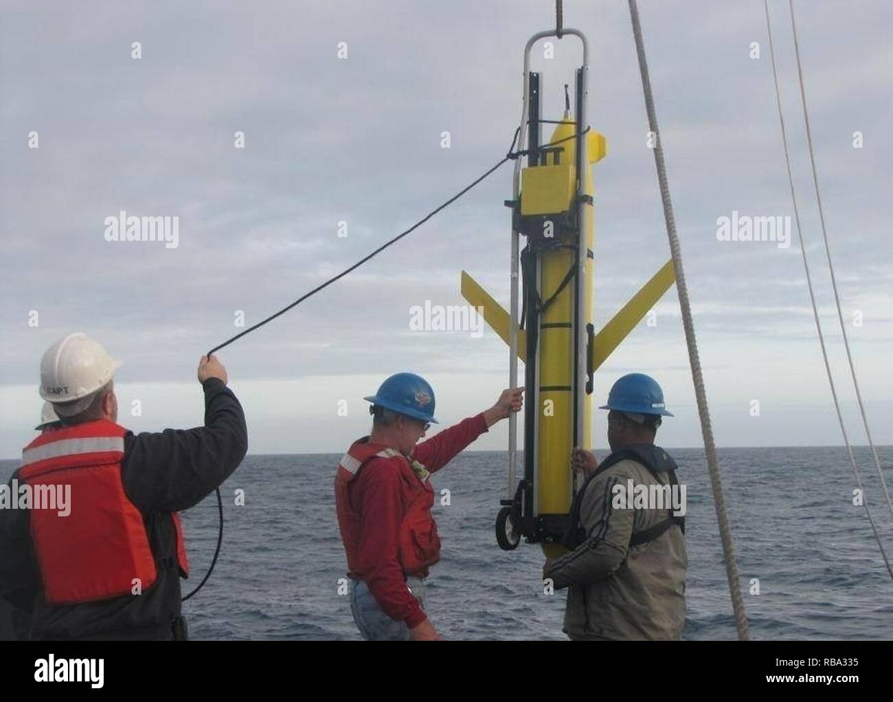 007 A littoral battlespace sensingglider (LBSG) being deployed by