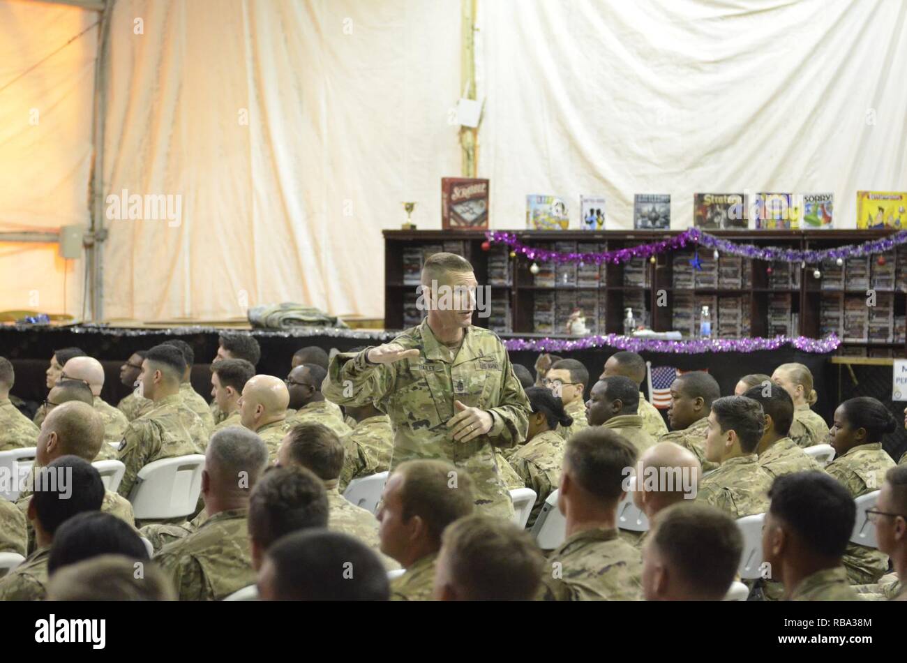 Sgt. Maj. of the Army Daniel Dailey conducted briefings for Soldiers ...