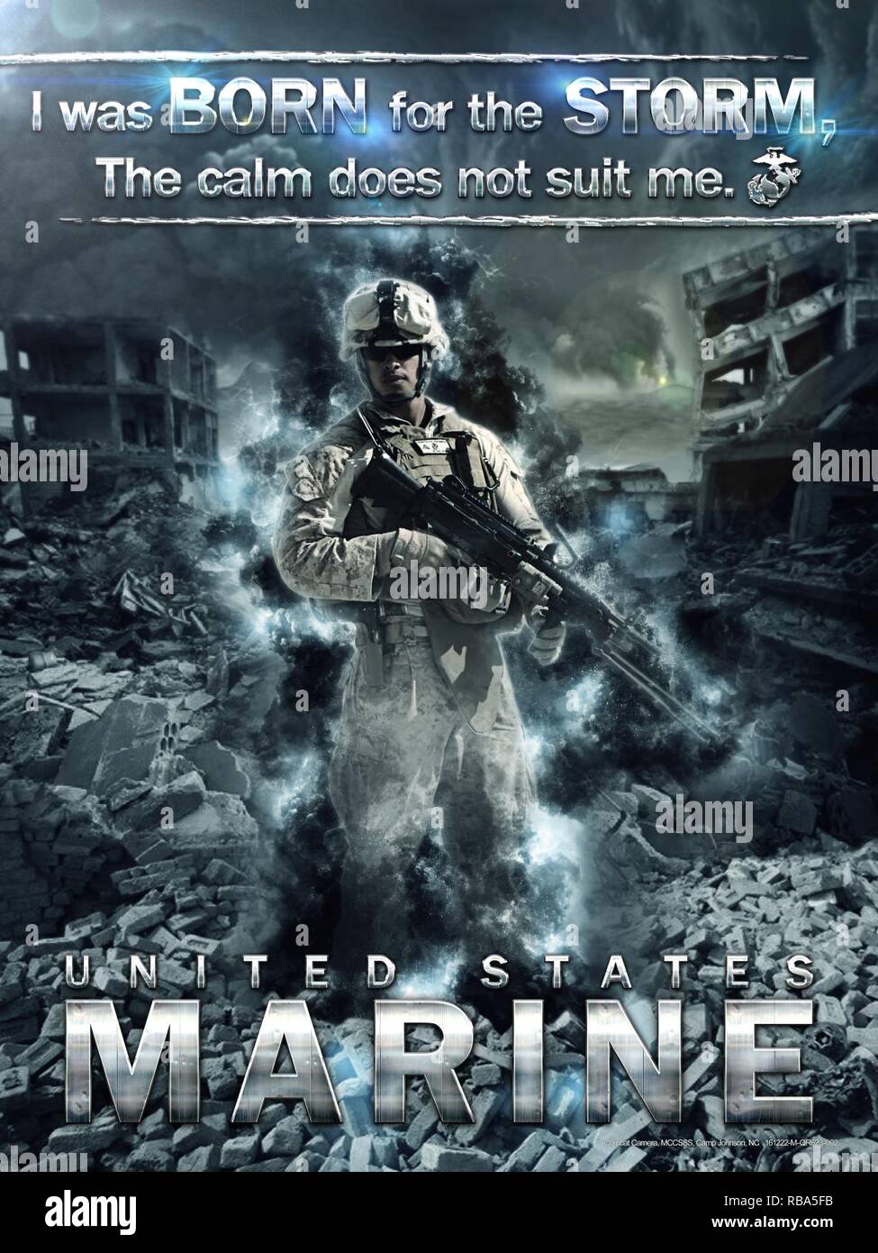 Poster created to motivate Marine Corps Combat Service Support School ...