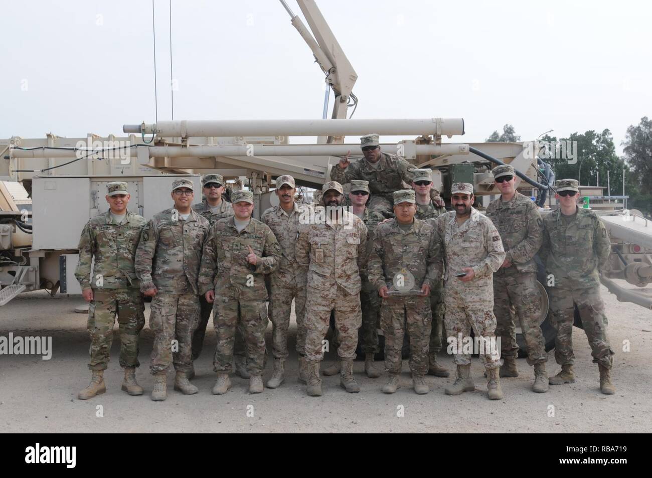 Maj. Gen. Blake C. Ortner, the commander of Task Force Spartan, visits Soldiers of the 1st Brigade, 69th Air Defense Artillery during Patriot Day, a friendly competition with Kuwaiti Air Defense forces. ( Stock Photo