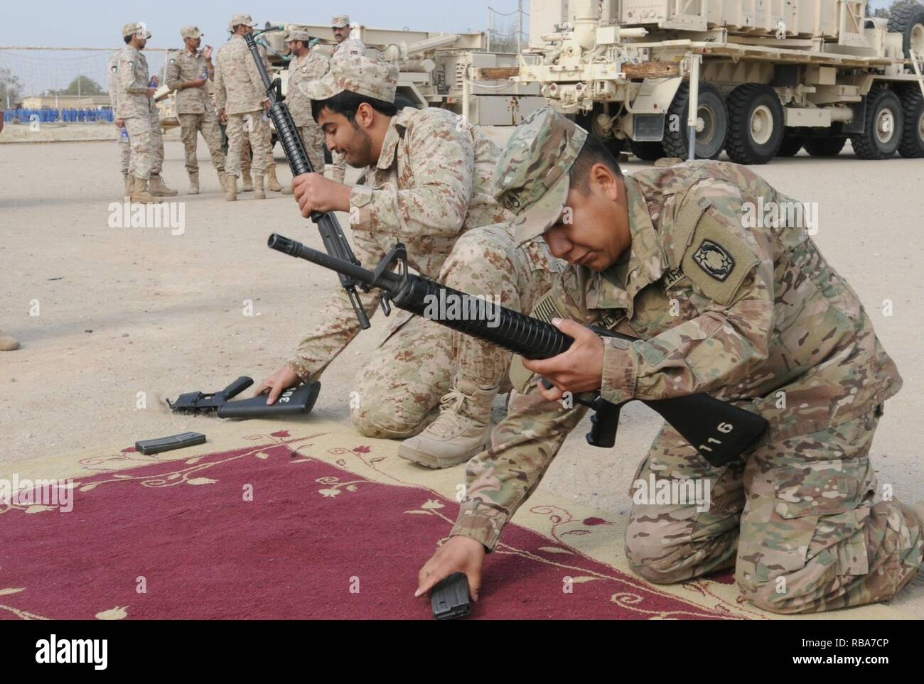 Maj. Gen. Blake C. Ortner, the commander of Task Force Spartan, visits Soldiers of the 1st Brigade, 69th Air Defense Artillery during Patriot Day, a friendly competition with Kuwaiti Air Defense forces. ( Stock Photo