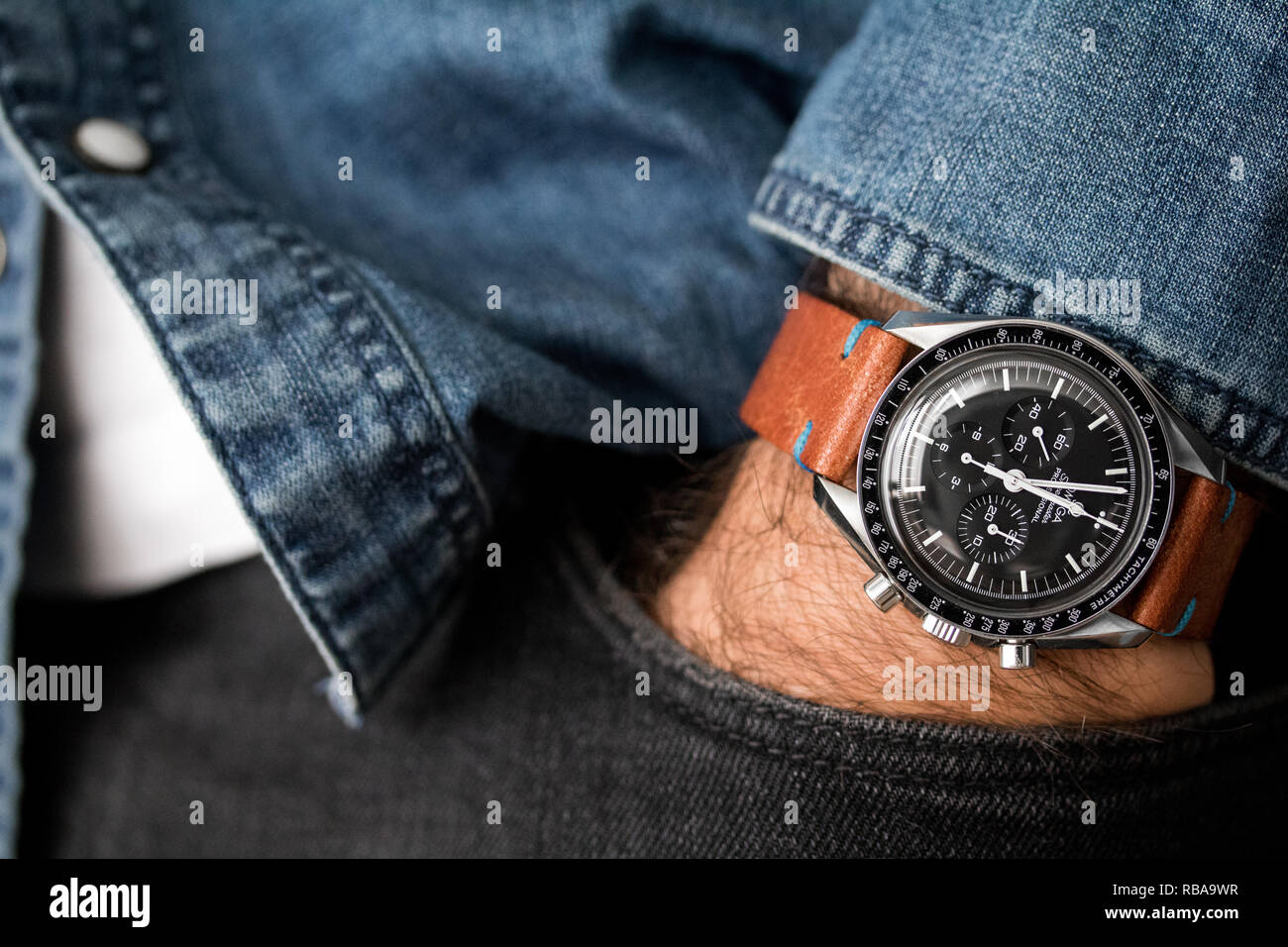 omega speedmaster moonwatch wrist shot