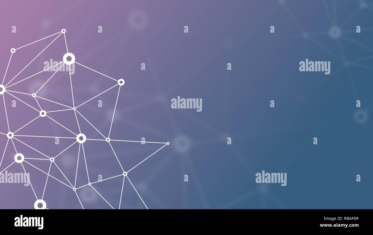 Abstract futuristic crypto blockchain. White dots and shapes in triangles.  Modern digital technology concept texture for banner or web design Stock  Photo - Alamy