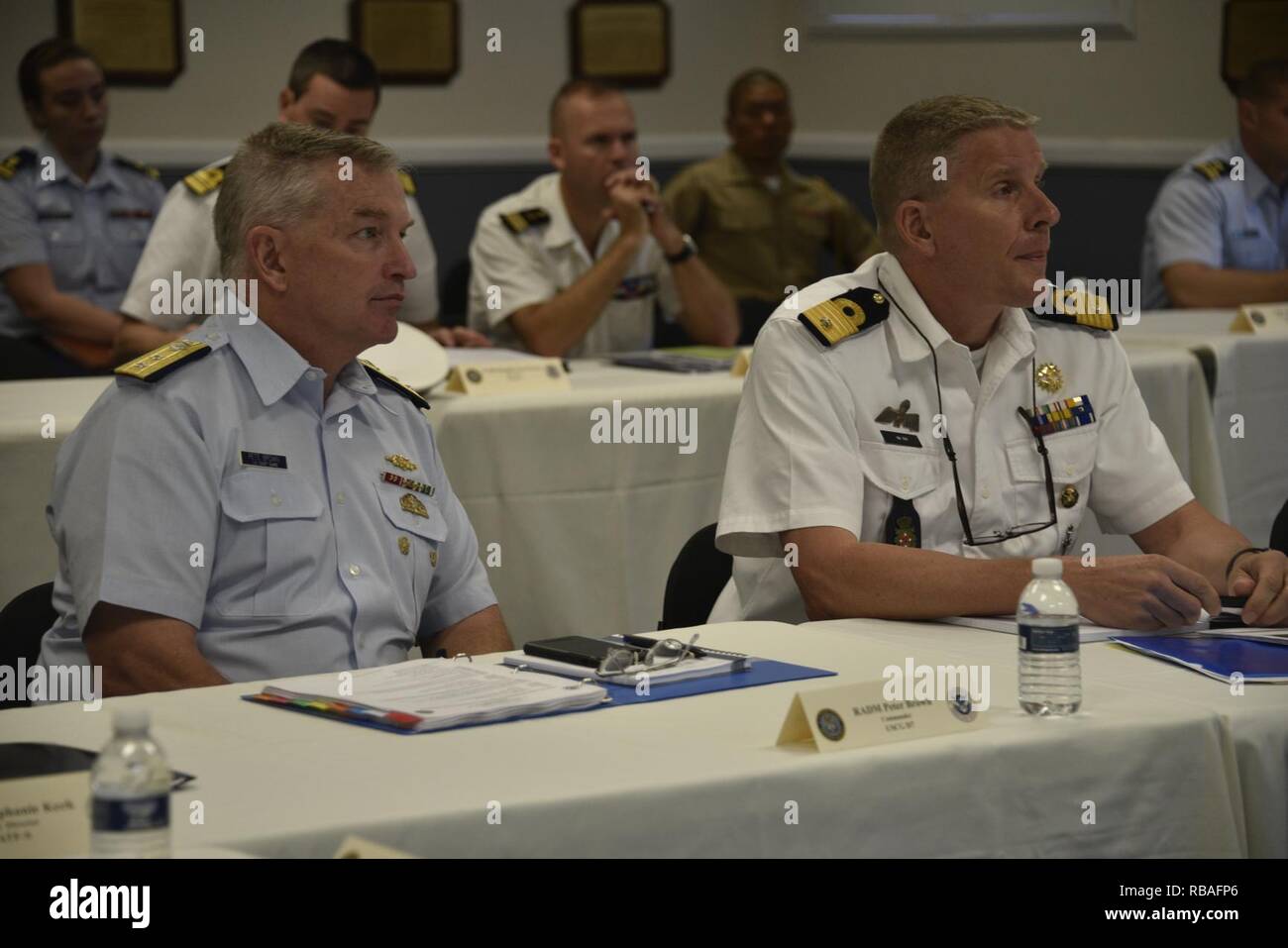 Coast Guard Adm. Peter Brown attends the Semi Annual TriLateral