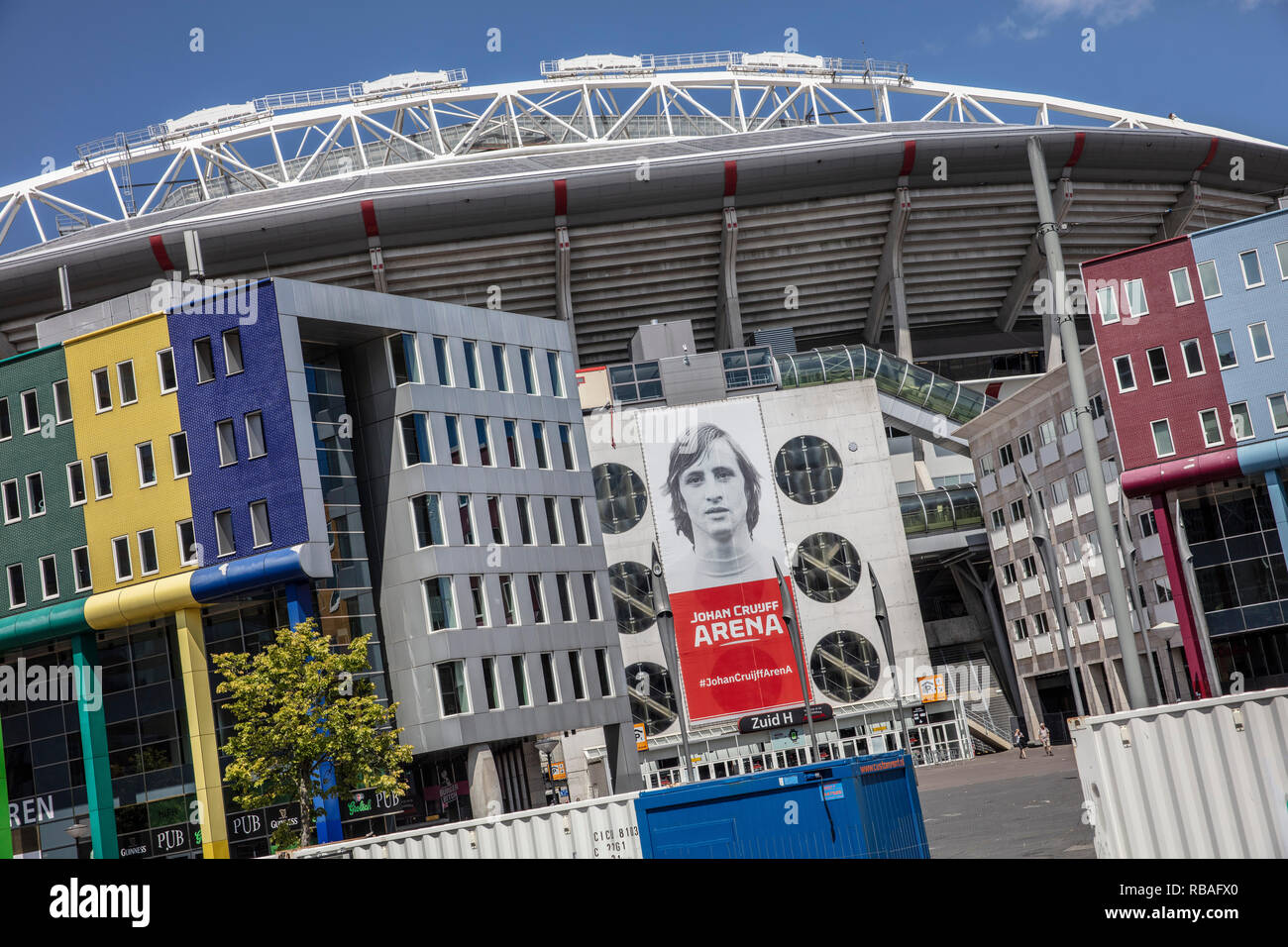 The Netherlands, Amsterdam. Johan Cruijff ArenA Stadium, home of the football club Ajax. The events calendar also includes concerts and dance festival Stock Photo