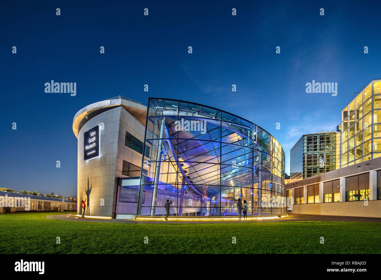The Netherlands, Amsterdam. Museum square. Van Gogh Museum at dusk Stock  Photo - Alamy