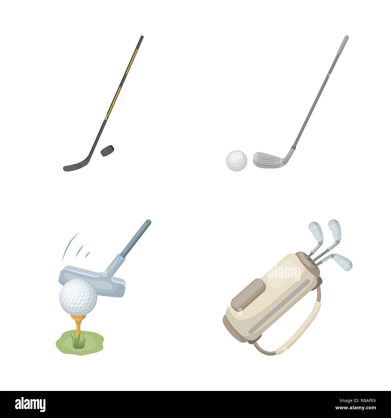 Hockey Stick Golf Club Stock Vector Images Alamy