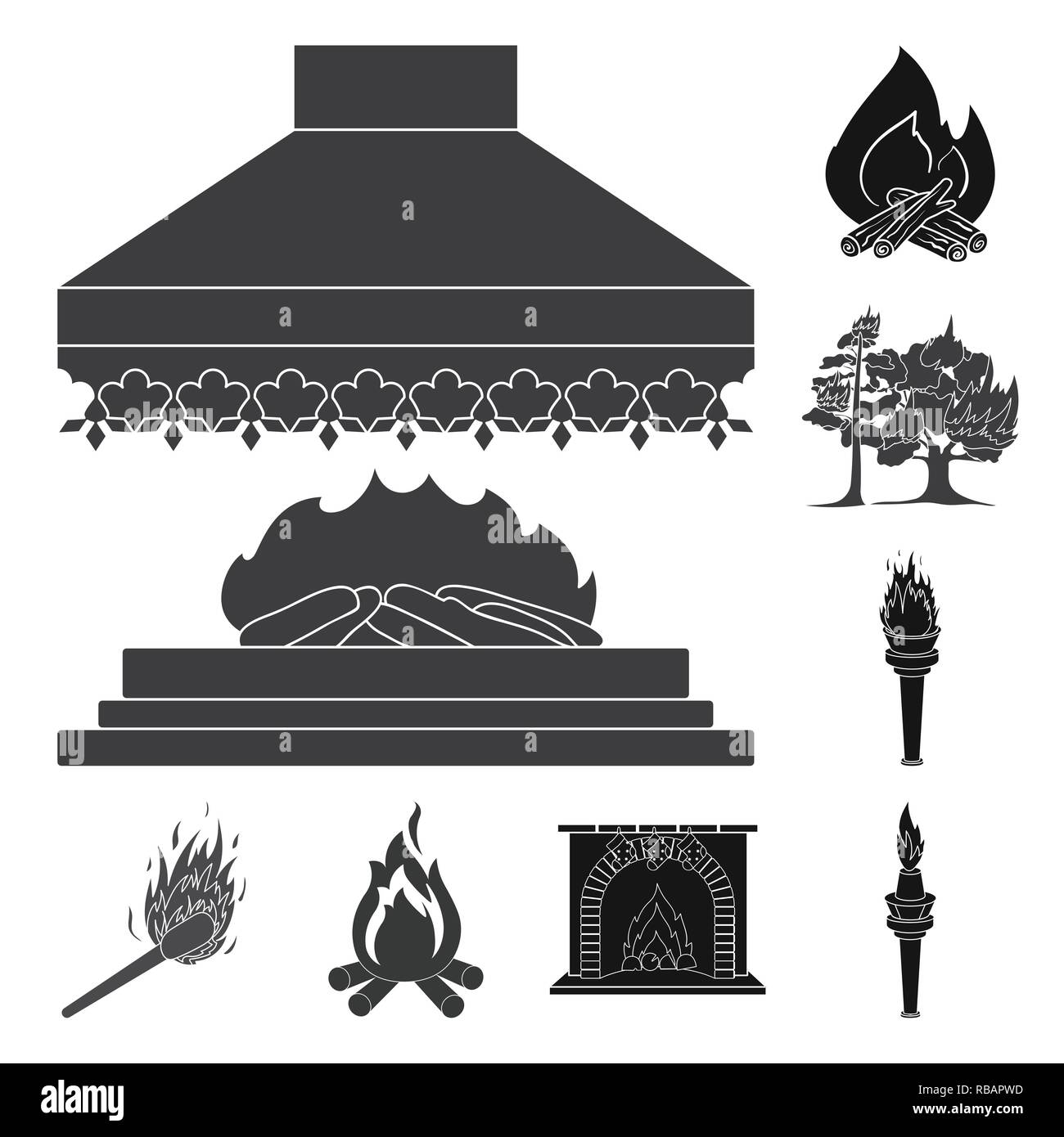Fireplace Bonfire Forest Comic Candle Emergency Protection Fight
