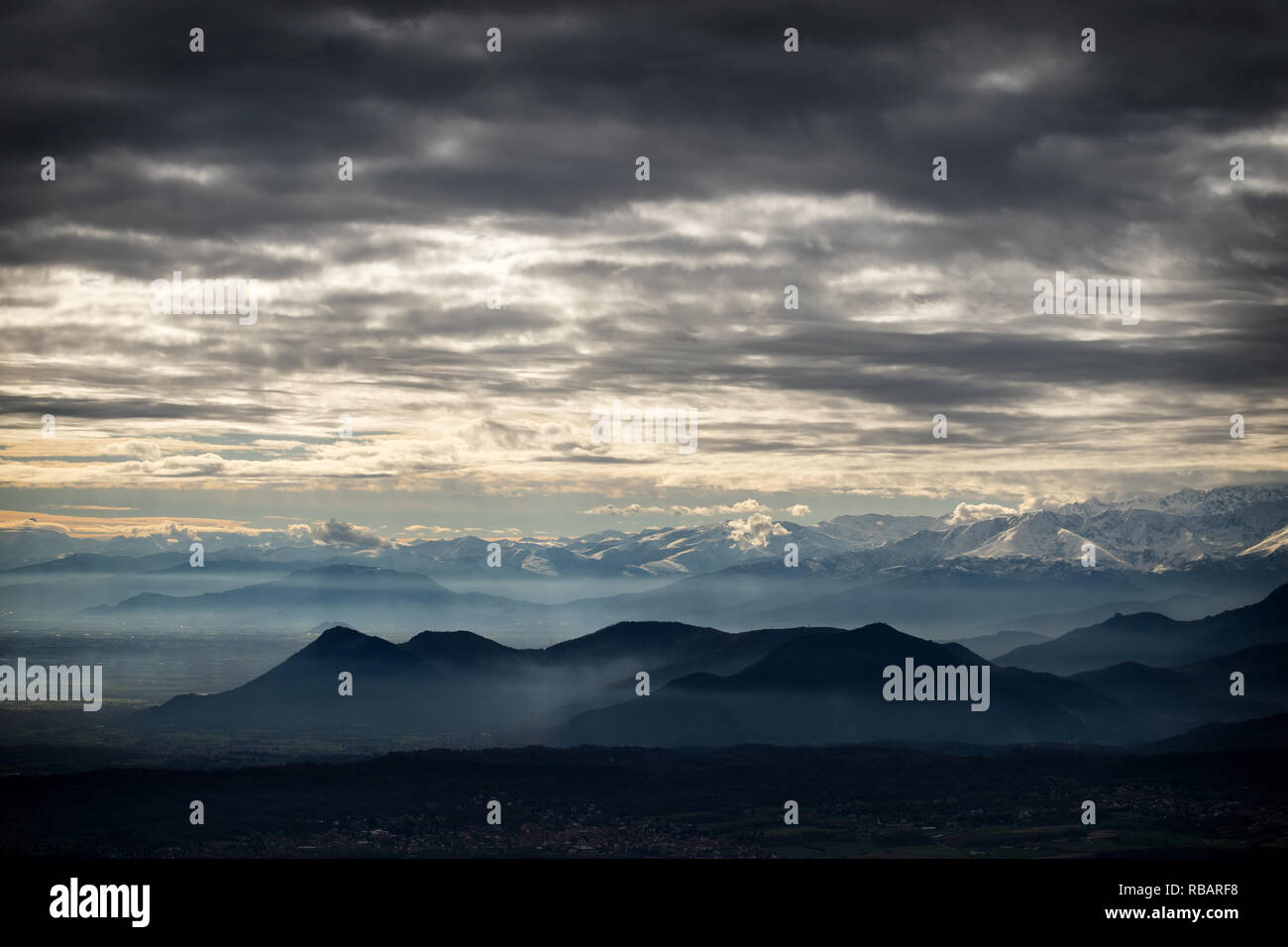 Aerial drone view mountain alps hi-res stock photography and images - Alamy