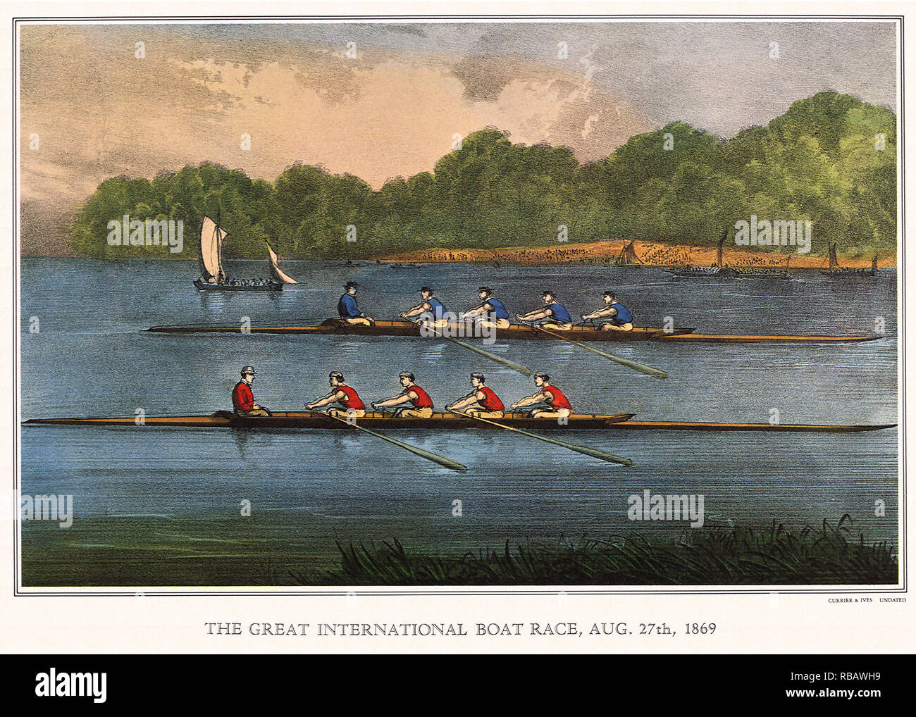 Crew Race Between Oxford and Harvard Stock Photo - Alamy