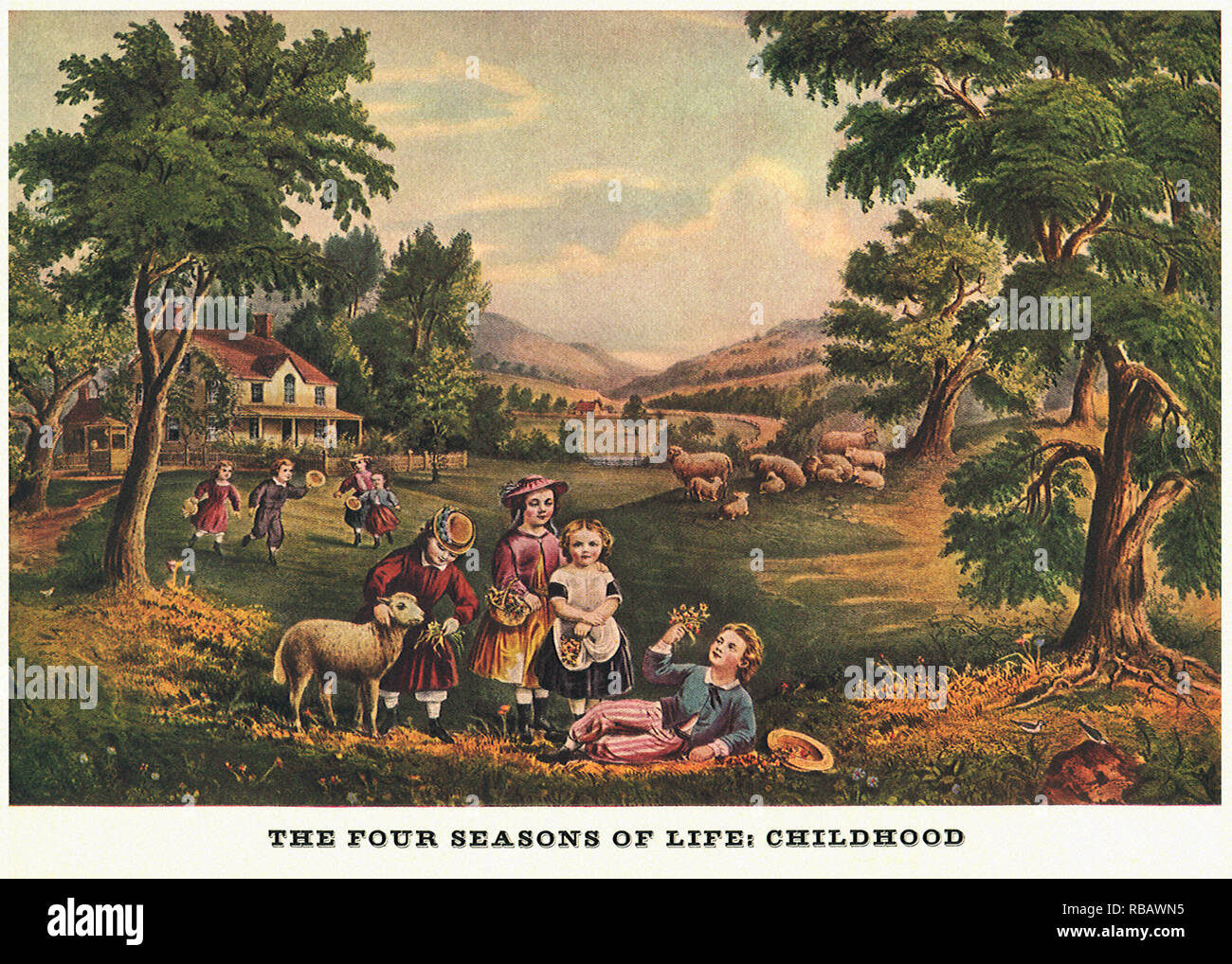 The Four Seasons of Life, Childhood. Stock Photo