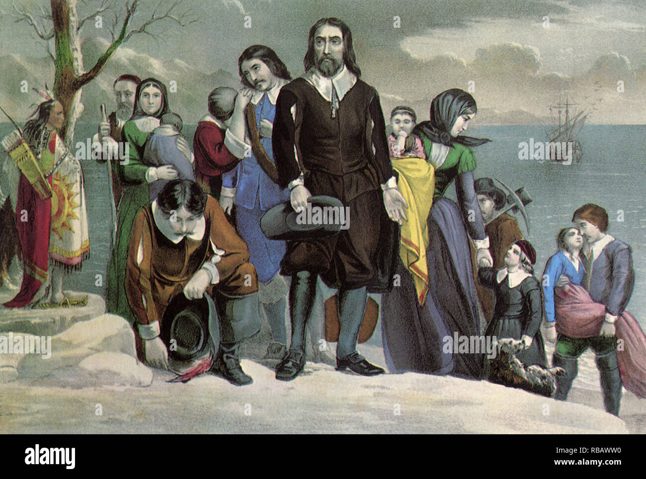 Landing of pilgrims hires stock photography and images Alamy