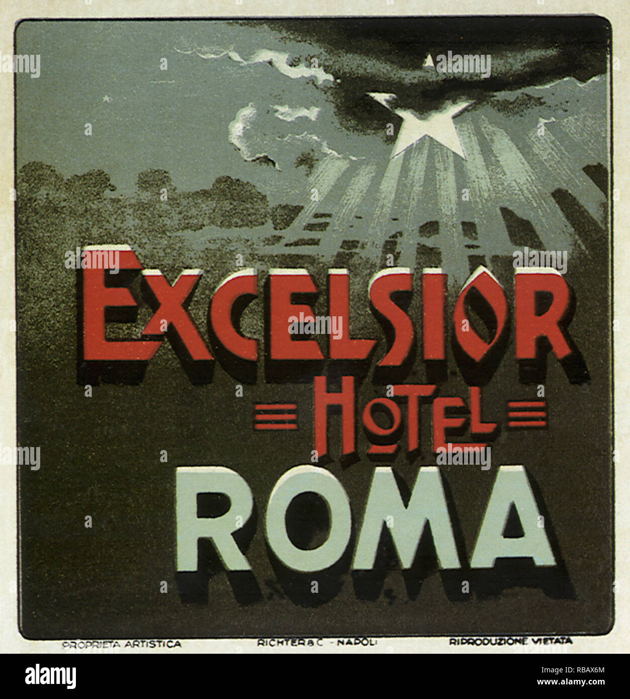 ANCIENNE ÉTIQUETTE GRAND HOTEL DE L'EUROPE BOURG EN BRESSE luggage