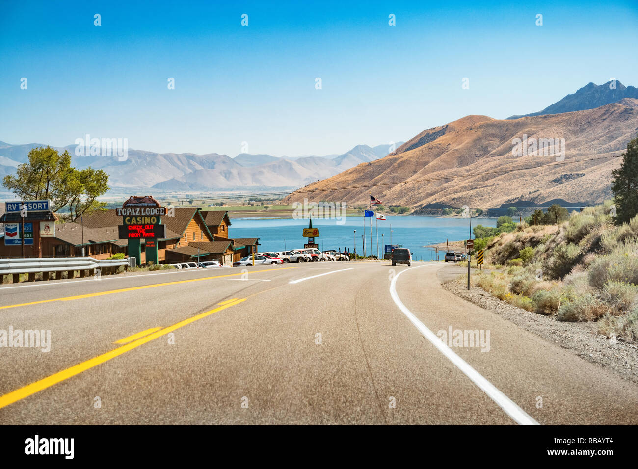Town of Topaz Lake in Nevada USA Stock Photo Alamy