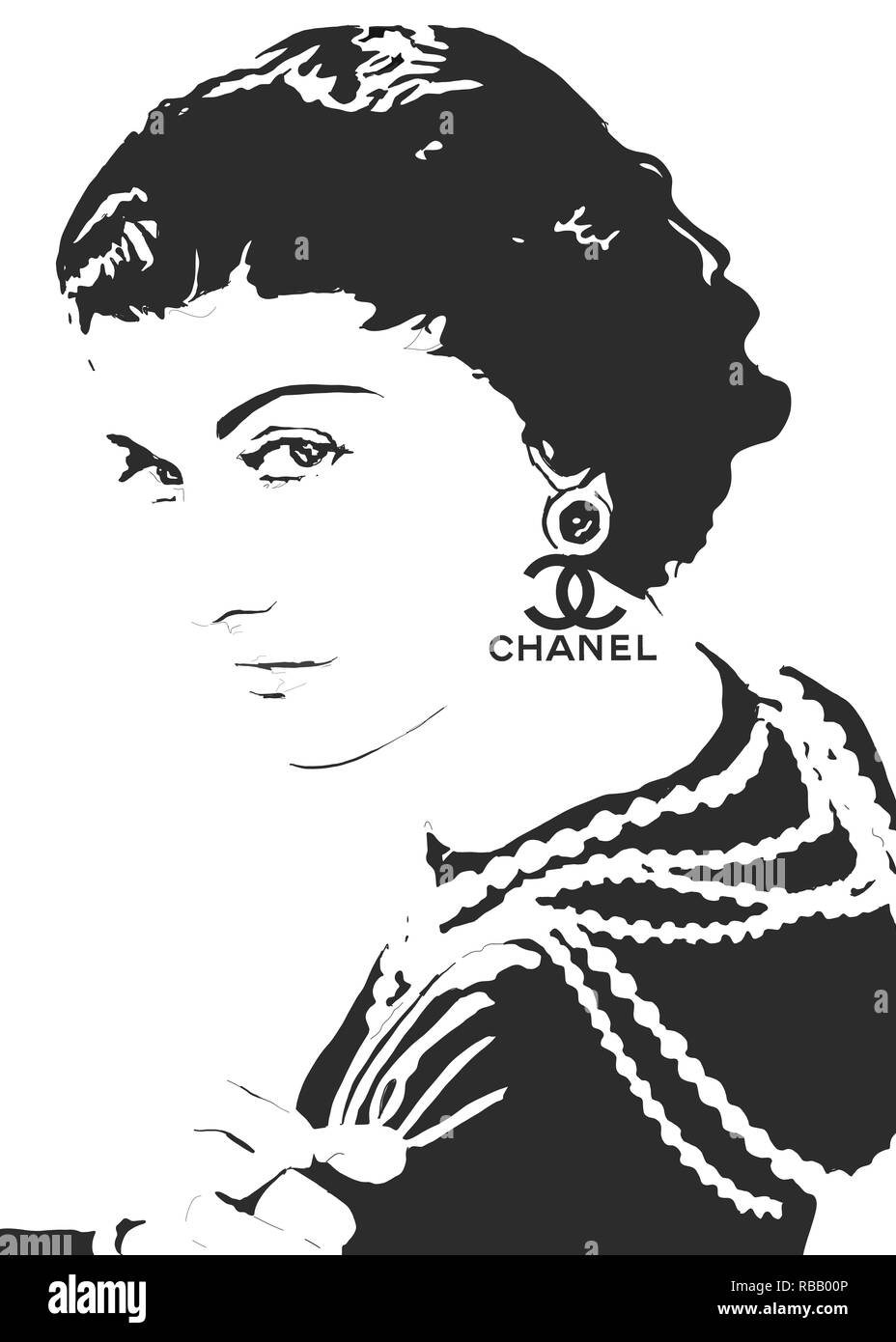 Coco chanel illustration Stock Photo - Alamy