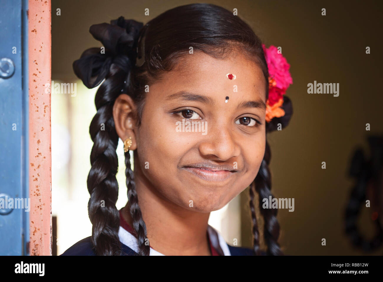 Arunachala, Tiruvannamalai, Tamil Nadu in India, January 30, 2018: Portrait of student girl in public school Stock Photo - Alamy Arunachala, Tiruvannamalai, Tamil Nadu in India, January 30, 2018: Portrait of student girl in public school Stock Photo - Alamy