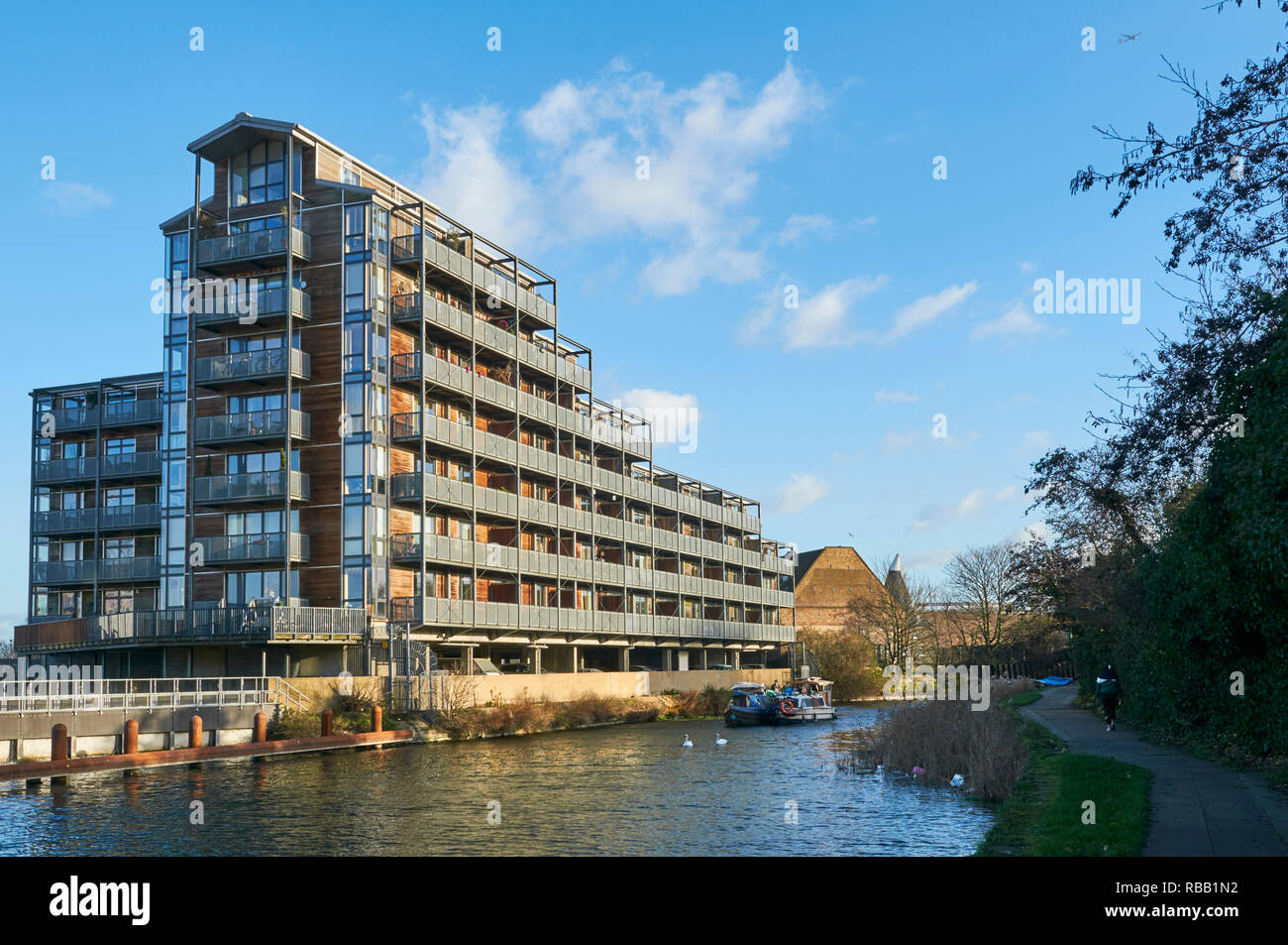 New apartments by the River Lea near Three Mills Island, BromleyByBow