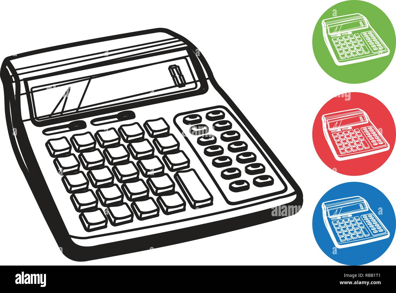 Calculator Icon - Illustration as EPS 10 File Stock Vector