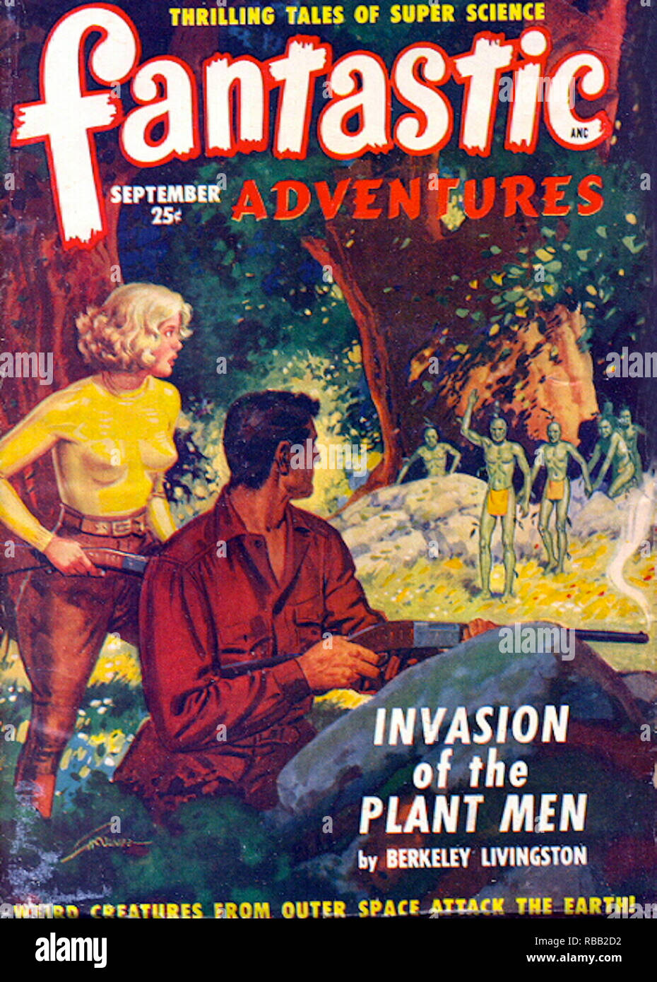 Fantastic Adventures September 1949. Stock Photo