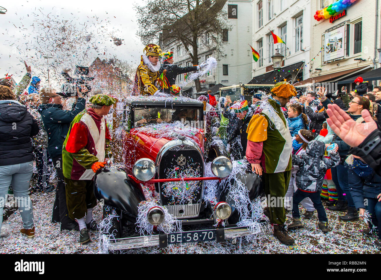 Carnival parade in Maastricht, Netherlands, on carnival Sunday, with