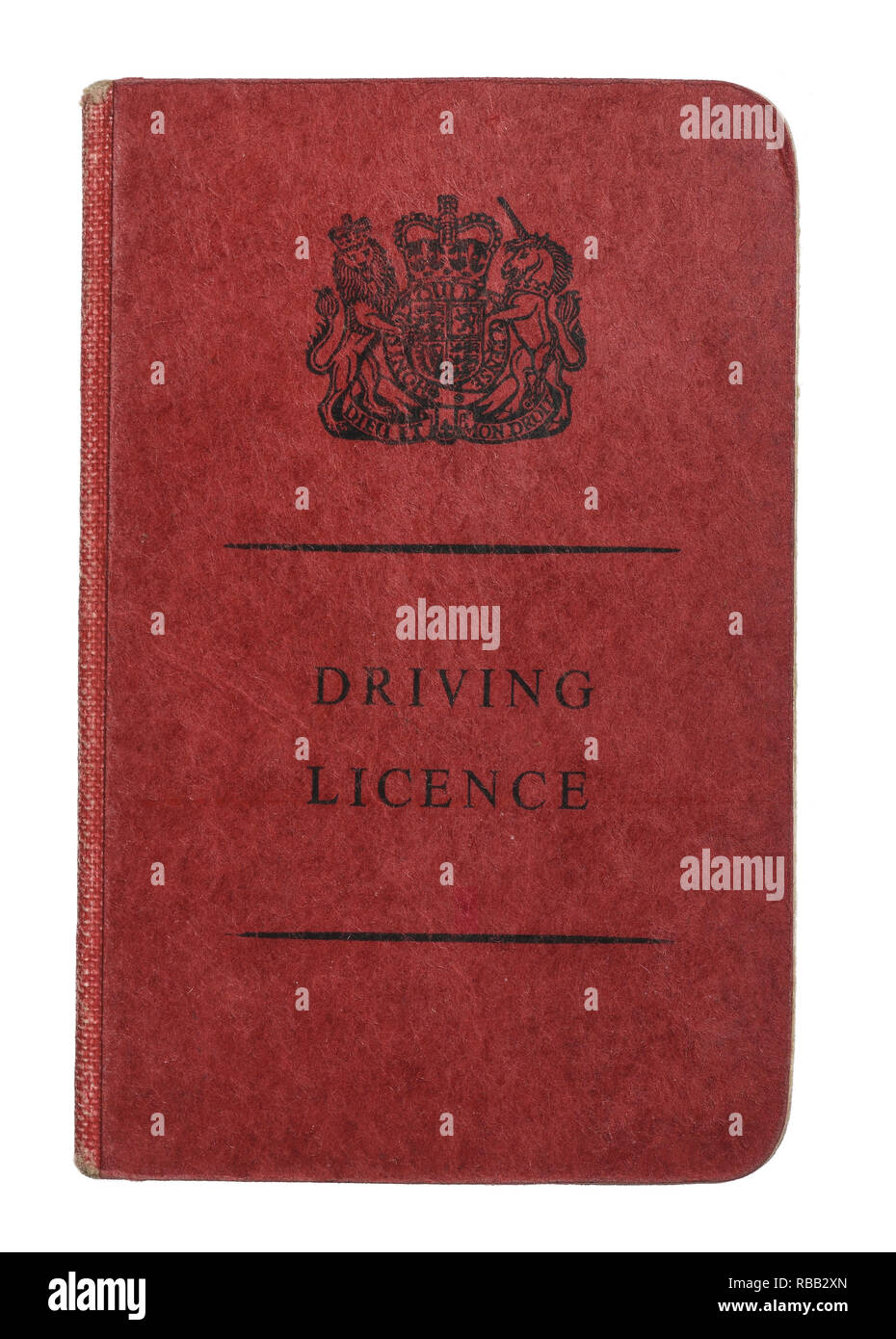 A UK red paper driving licence issued by Cheshire County Council in 1966 Stock Photo