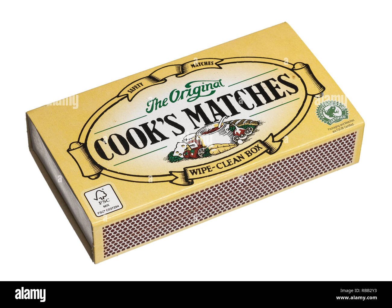 A box of The Original Cook's Matches Stock Photo