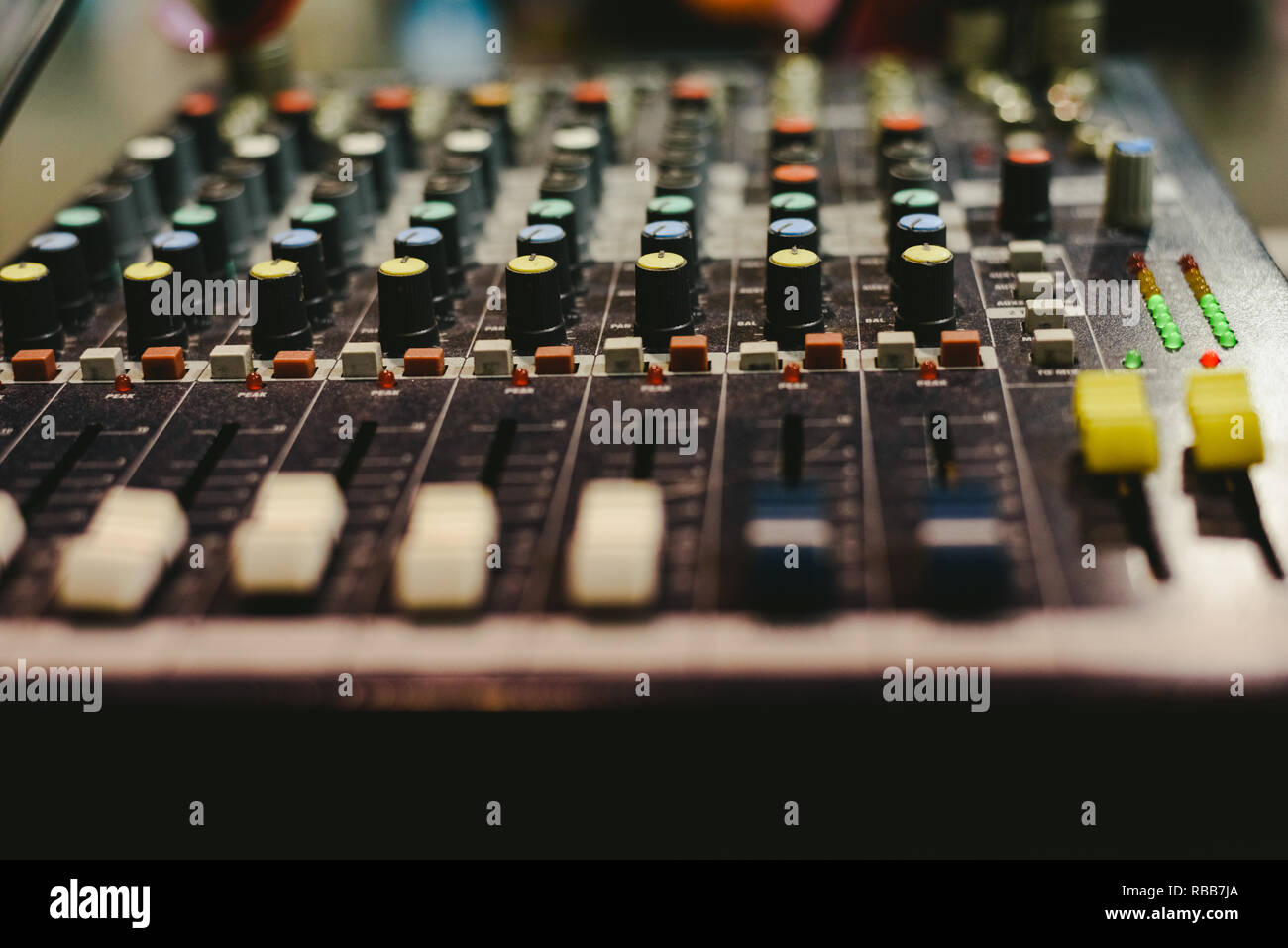 Audio mixer used by a DJ Stock Photo Alamy