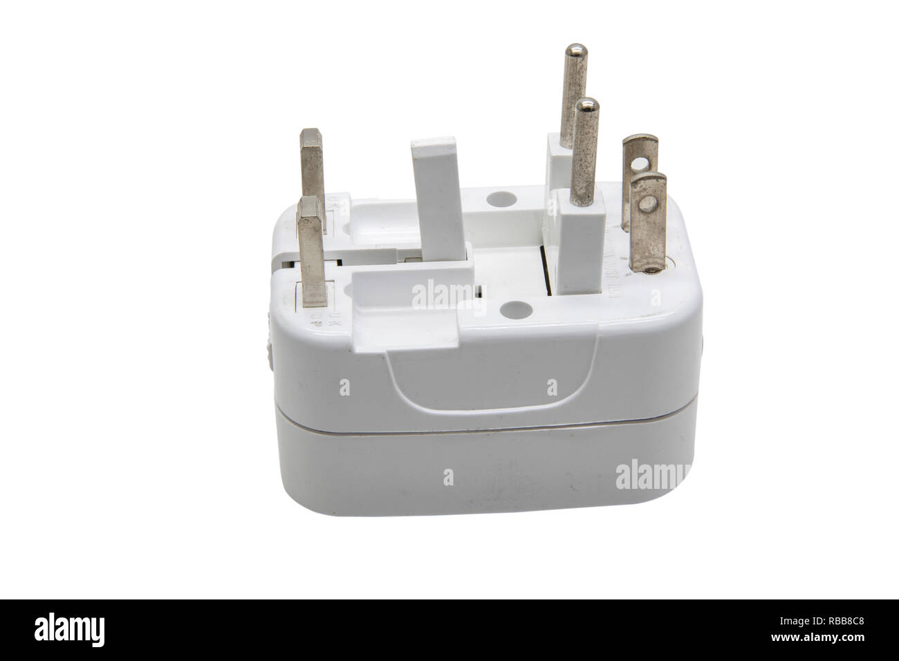 Universal adaptor isolate on white background with clipping. Stock Photo