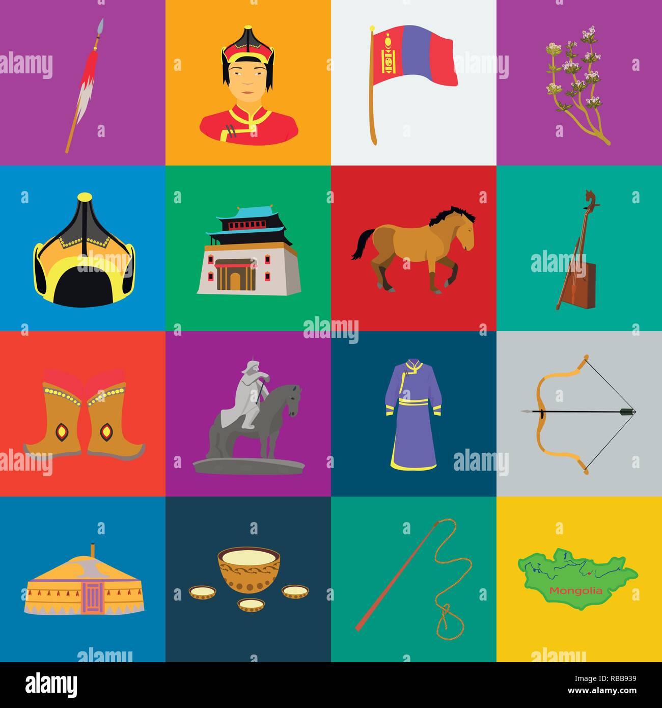 Yurt mongol horse Stock Vector Images - Alamy