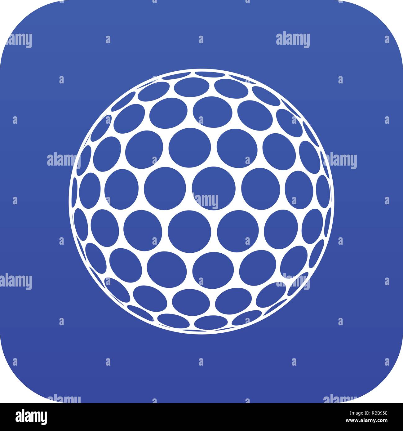 Black and white golf ball icon digital blue Stock Vector Image & Art ...