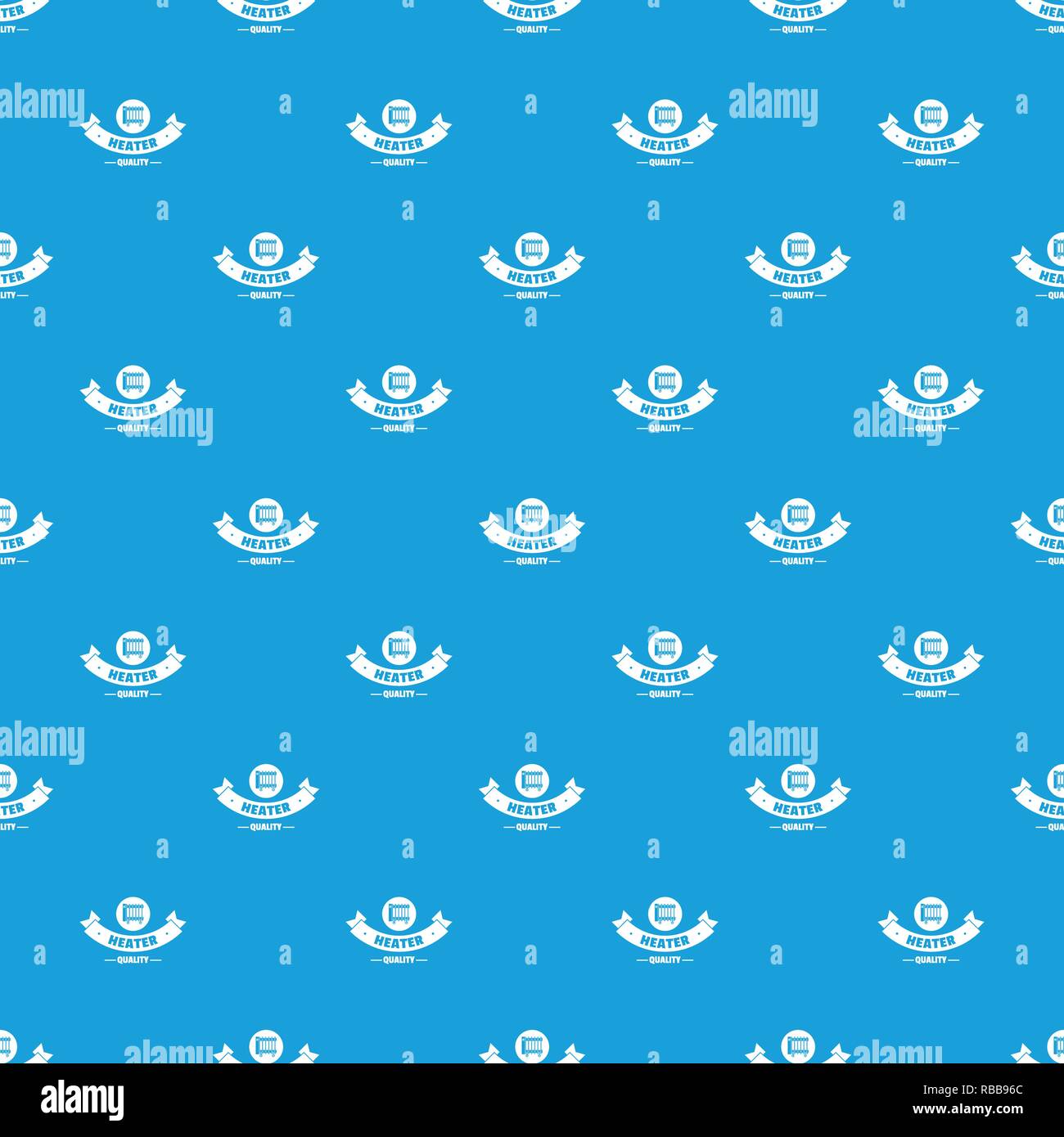 Quality heater pattern vector seamless blue Stock Vector