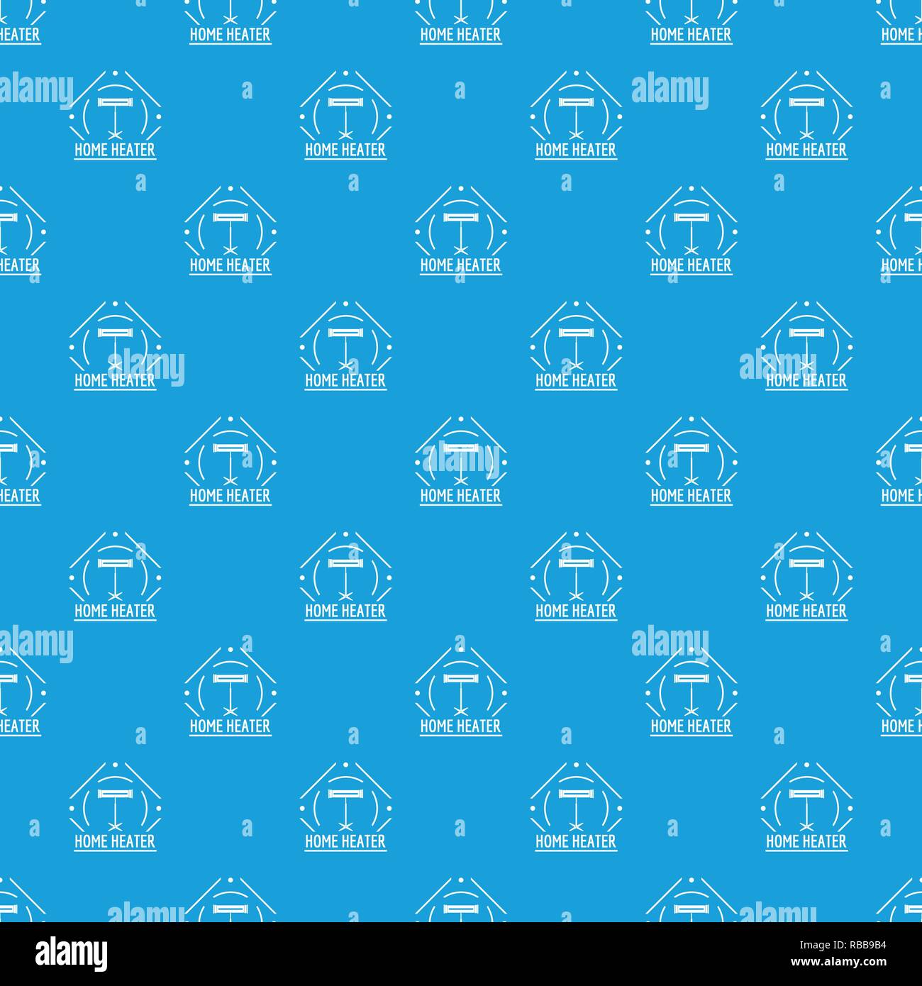 Comfort heater pattern vector seamless blue Stock Vector
