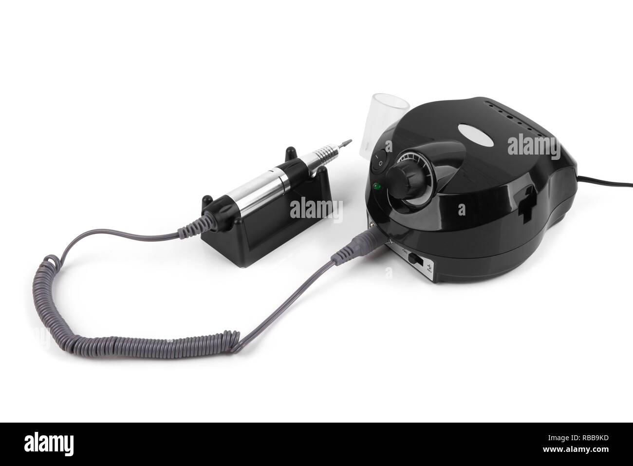 electric drill for nail isolated on white background Stock Photo