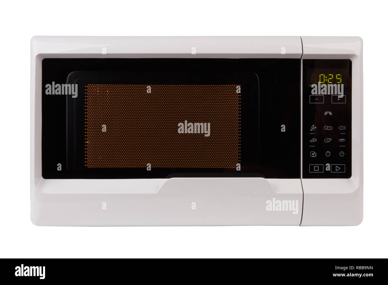 closed microwave isolated on a white background Stock Photo Alamy