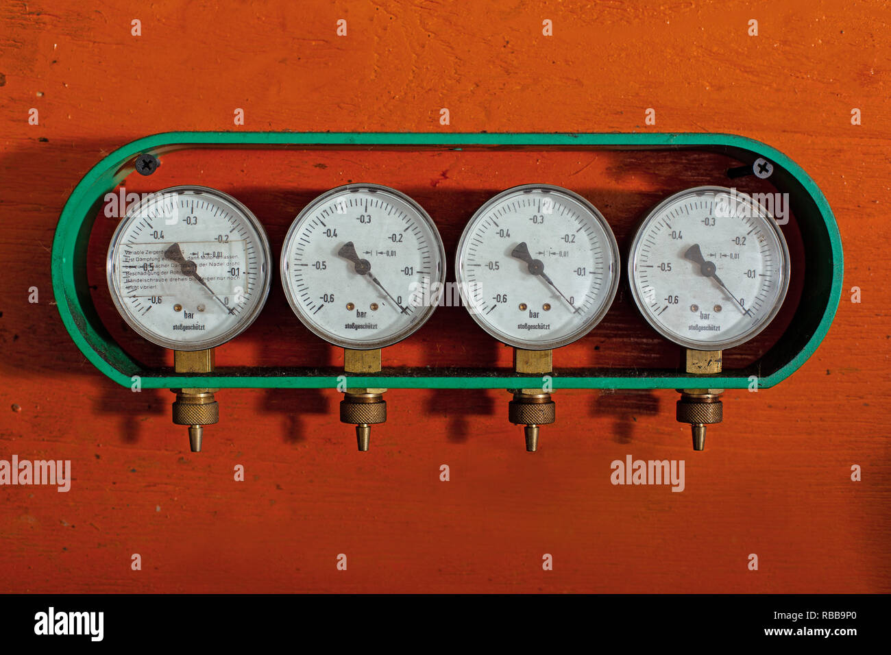 Manometers are the devices for gas pressure control Stock Photo