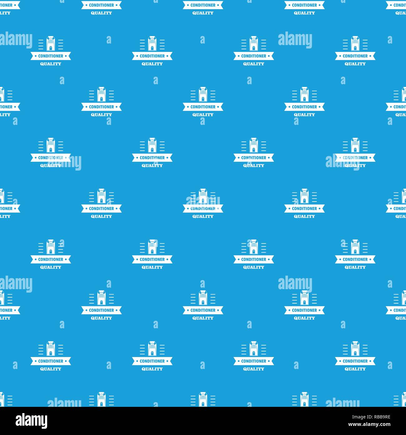 Quality conditioner pattern vector seamless blue Stock Vector