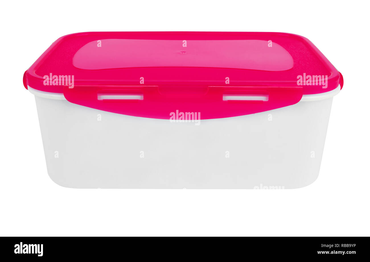 plastic boxes isolated on a white background Stock Photo